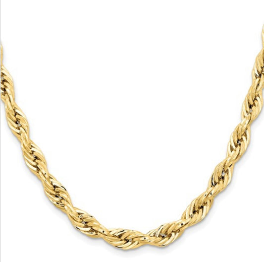 REGULAR ROPE CHAIN 10K 2.5MM